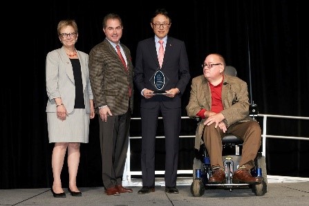 Receiving the 2016 Harry Reid Silver State Research Award