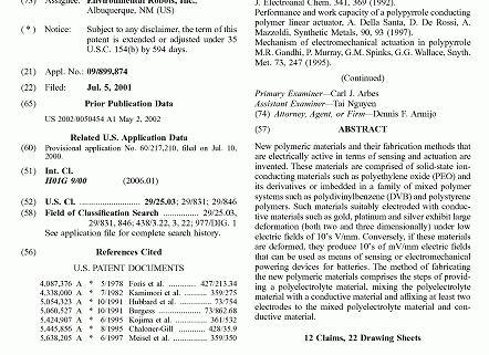 Method of Fabricating A Dry Electroactive Polymer Synthetic Muscle